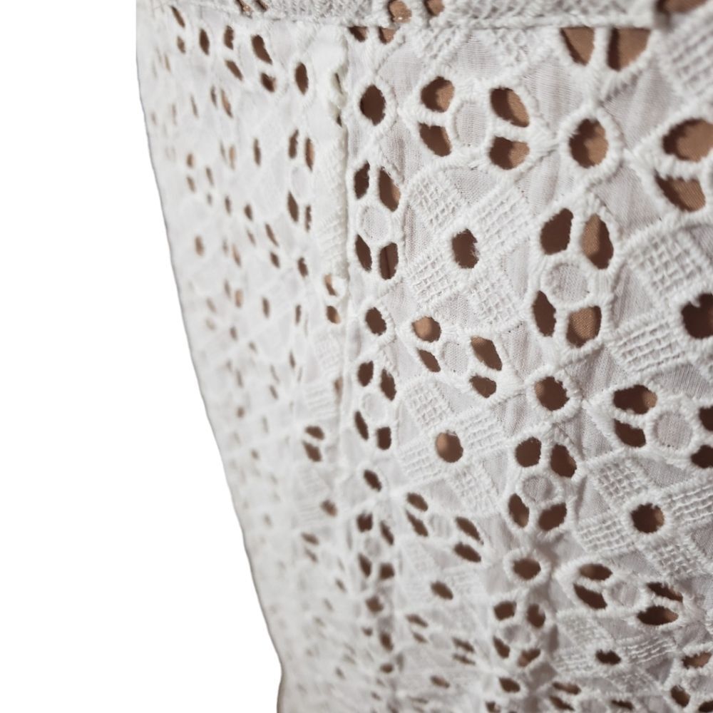 Michael Kors Cottagecore White Eyelet Skirt - Picture 4 of 12